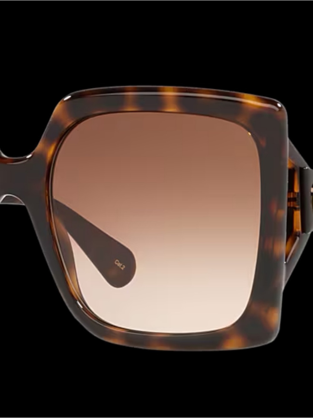Gucci Tortoiseshell Square Sunglasses with Brown Gradient Lenses - Picture 2 of 8